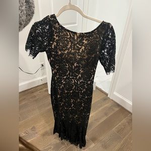 Never worn black lace bodycon dress